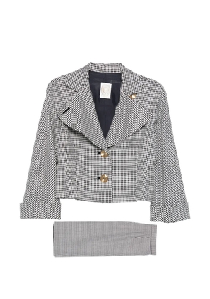 Gianfranco Ferré Pre-Owned 1990s houndstooth buttoned suit - Black