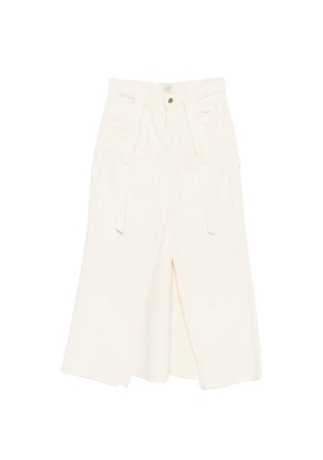 A.N.G.E.L.O. Vintage Upcycling upcycled front-slit skirt - White