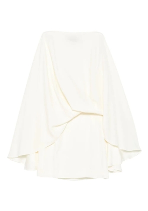 Taller Marmo Eolia draped-layer mini dress - Neutrals