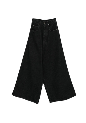 LỰU ĐẠN drop crotch wide leg jeans - Black