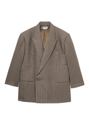 Hed Mayner pinstriped blazer - Brown