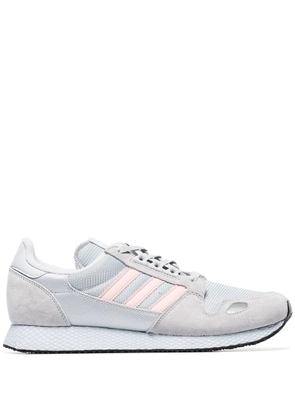adidas grey and pink ZX 452 SPZL suede sneakers