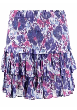 MARANT ÉTOILE Naomi shirred-waistband mini skirt - Blue