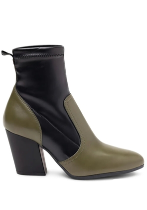 Hogan 80mm two-tone block-heel boots - Green