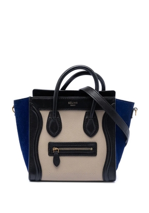 Celine Pre-Owned 2003 Nano Tricolor Leather Luggage Tote satchel - Brown