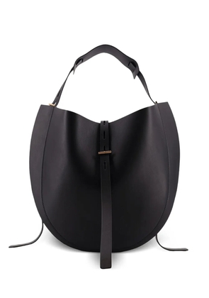 MINOBOSSI Lizzie adjustable-strap leather shoulder bag - Black