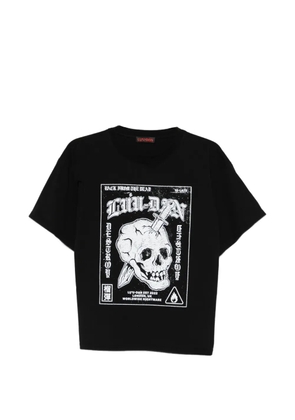 LỰU ĐẠN skull-print T-shirt - Black