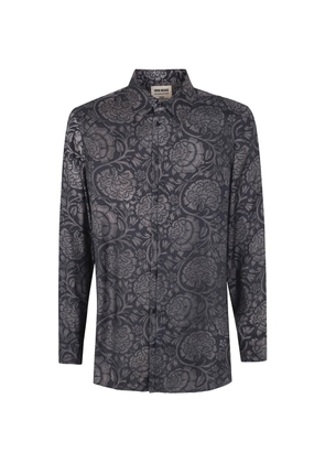 Uma Wang floral-print shirt - Grey