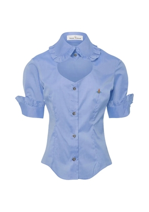 Vivienne Westwood ruffled cut-out shirt - Blue