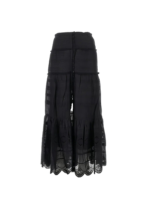 MARANT ÉTOILE Paoline tiered-deisgn lace skirt - Black