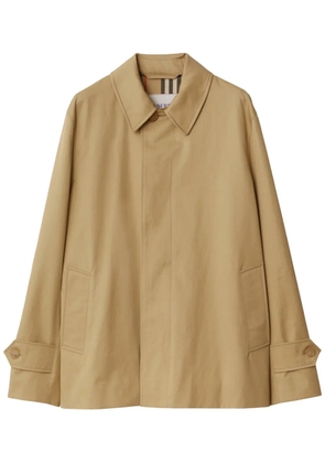 Burberry single-breasted cotton car coat - Neutrals