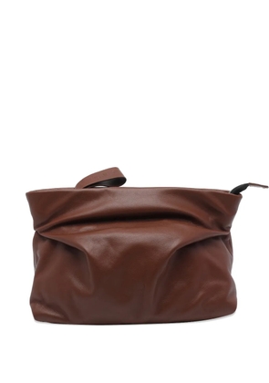 Vic Matie Travel zip leather shoulder bag - Brown