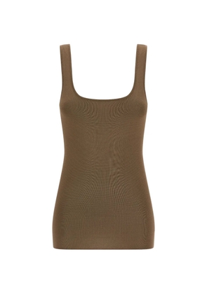 ENTIRE STUDIOS square-neck top - Brown