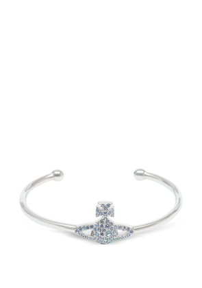 Vivienne Westwood Grace crystal-embellished Orb bangle - Silver