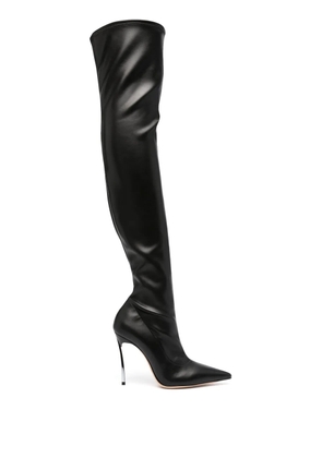 Casadei Blade 100mm thigh-high boots - Black