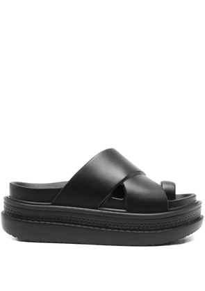 sacai cross-strap platform sandals - Black