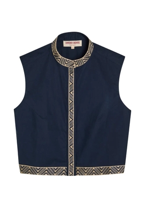Emporio Sirenuse Andorra embroidered top - Blue