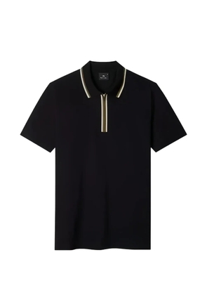 MPS striped-trim polo shirt - Black