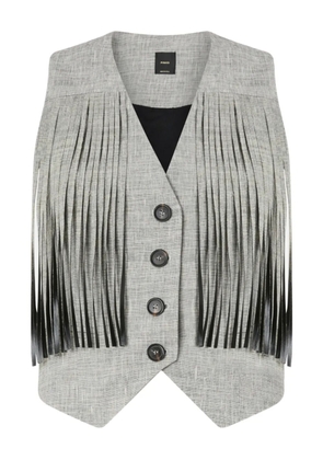 PINKO fringed gilet - Grey
