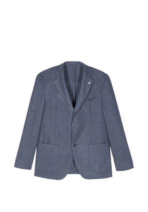Luigi Bianchi notched-lapels single-breasted wool blazer - Blue