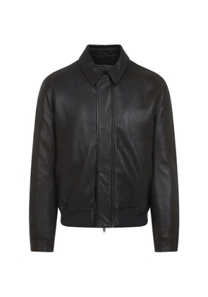 Yves Salomon collared lamb skin jacket - Brown