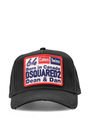 DSQUARED2 front-embroidered hat - Black