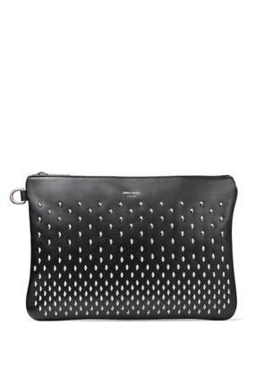 Jimmy Choo Derek leather clutch bag - Black