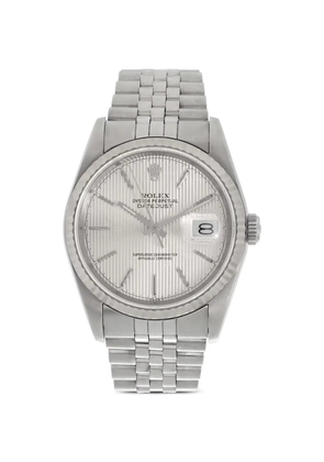 Rolex steel fluted 36mm datejust watch - Silver