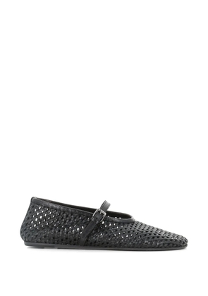 Pantanetti woven buckle strap ballet flats - Black