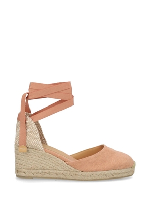 Castañer Carina tie-fastening wedge espadrilles - Orange