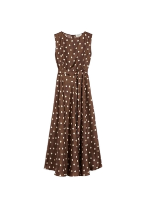 'S Max Mara SMMMARTINA polka-dot pattern midi dress - Brown