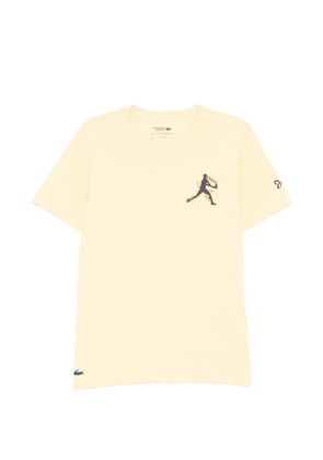 Lacoste x Novak Djokovic graphic-print T-shirt - Yellow