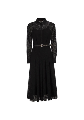 Max Mara alençon lace shirt dress - Black