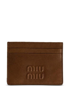 Miu Miu nappa-leather card holder - Brown