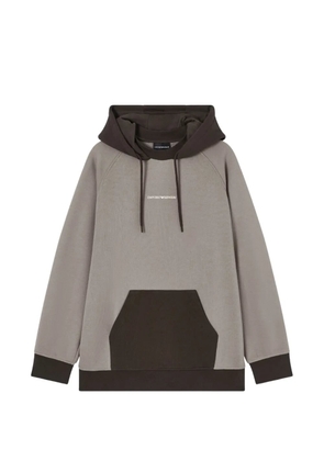 Emporio Armani logo-detail hoodie - Neutrals