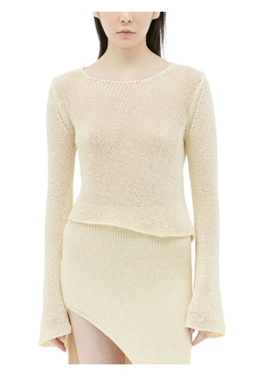 Aya Muse Dai flared-sleeve top - Neutrals