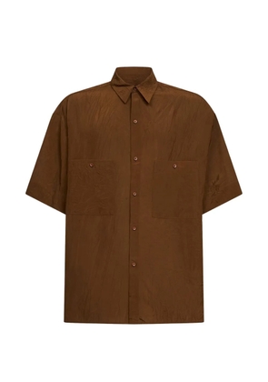 Uma Wang chest-pockets short-sleeve shirt - Brown