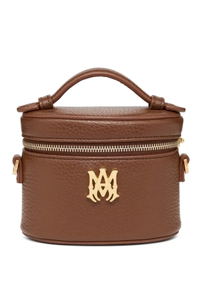 AMIRI nano logo leather vanity bag - Brown