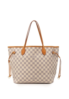 Louis Vuitton Pre-Owned 2014 Damier Azur Neverfull MM tote bag - White