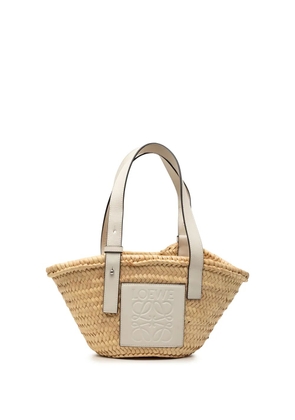 Loewe Pre-Owned 2021 Small Raffia Anagram Basket tote bag - Brown
