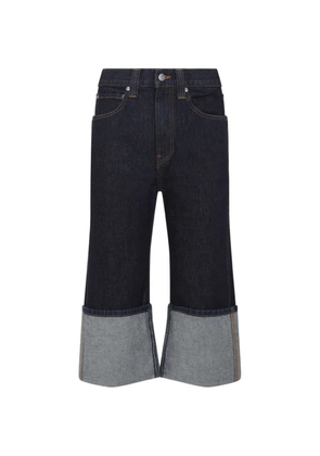 KHAITE cuffed cotton jeans - Blue