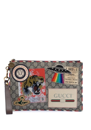 Gucci Pre-Owned 2000-2015 GG Supreme Courrier clutch bag - Brown