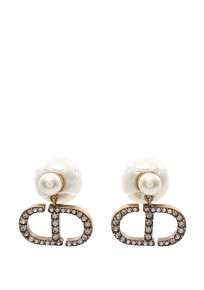 Christian Dior Pre-Owned 2010-2025 Gold Plated Faux Pearl Dior Tribales Earrings costume earrings - White