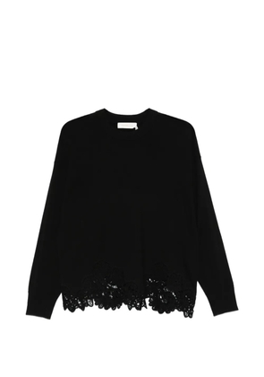 ZIMMERMANN Luna lace trim sweater - Black