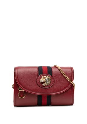 Gucci Pre-Owned 2000-2015 Mini Leather Rajah Web Chain crossbody bag - Red