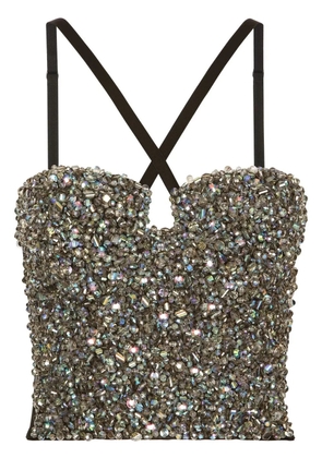 Dolce & Gabbana KIM DOLCE&GABBANA rhinestone-embellished corset top - Black