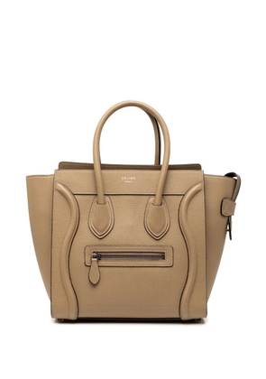 Celine Pre-Owned 2017 Micro Drummed Calfskin Luggage tote bag - Brown