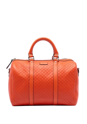 Gucci Pre-Owned 2016-2025 Medium Microguccissima Boston Bag satchel - Orange