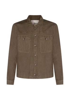 Altea buttoned front-pocket shirt jacket - Green