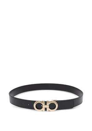 Ferragamo Gancini logo leather belt - Black